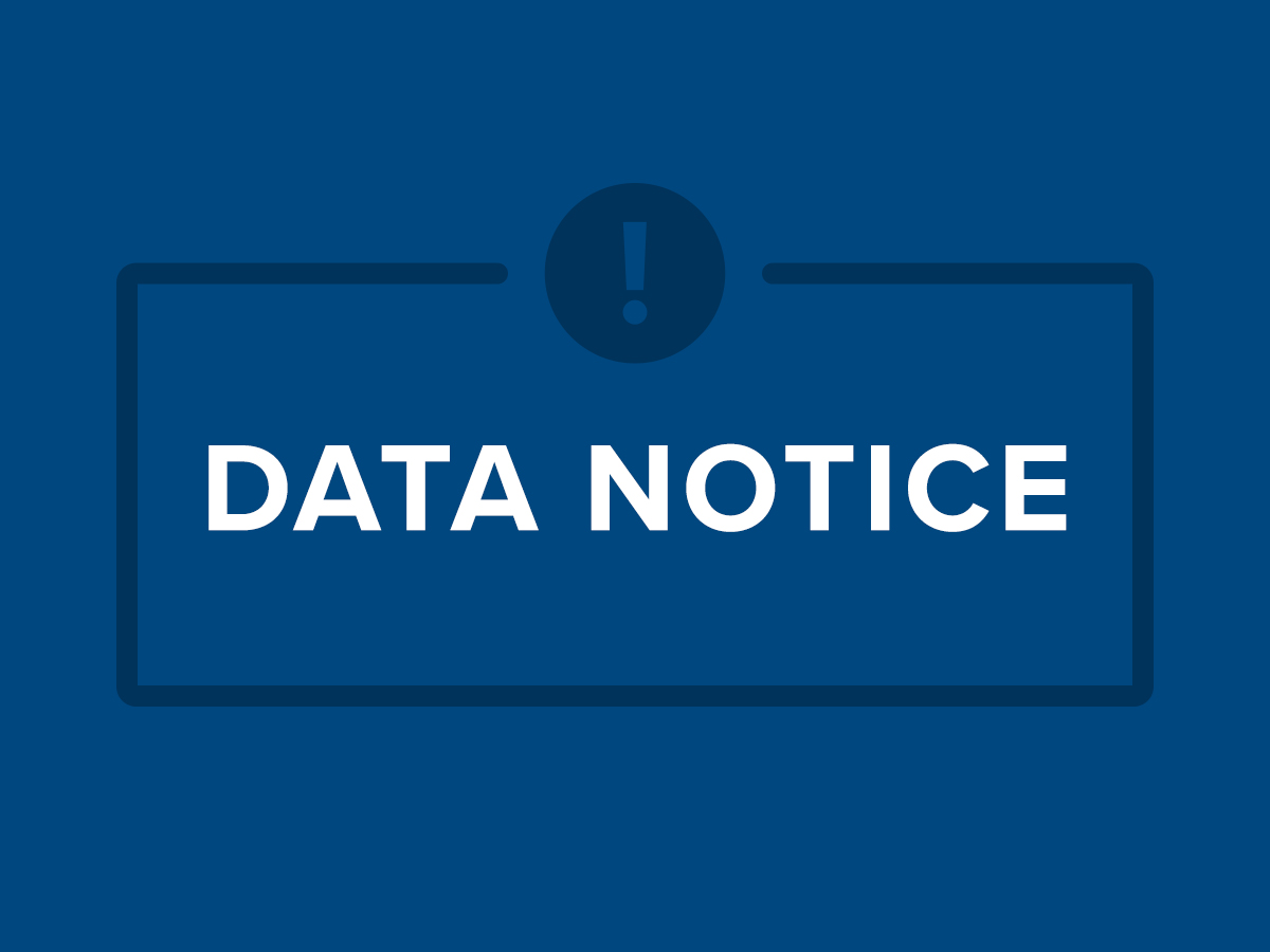 Notice of November Data Event