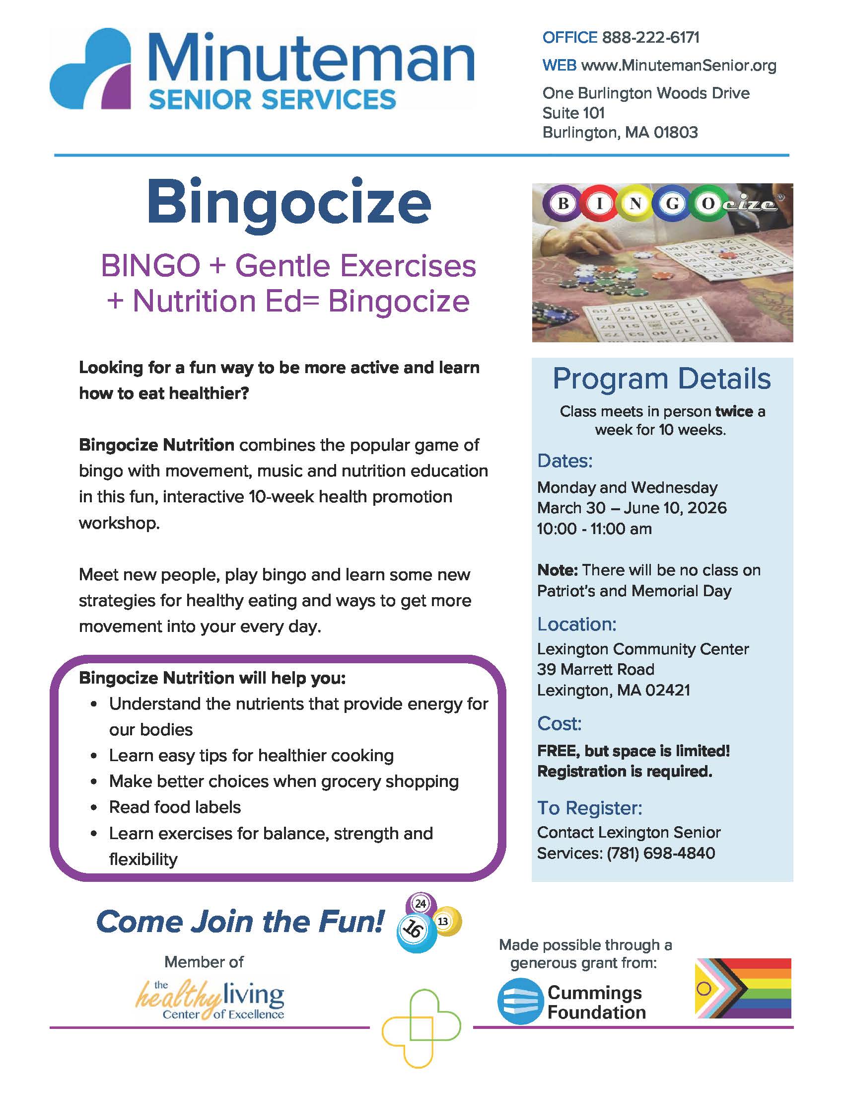 Healthy Living Workshops - Fall 2024