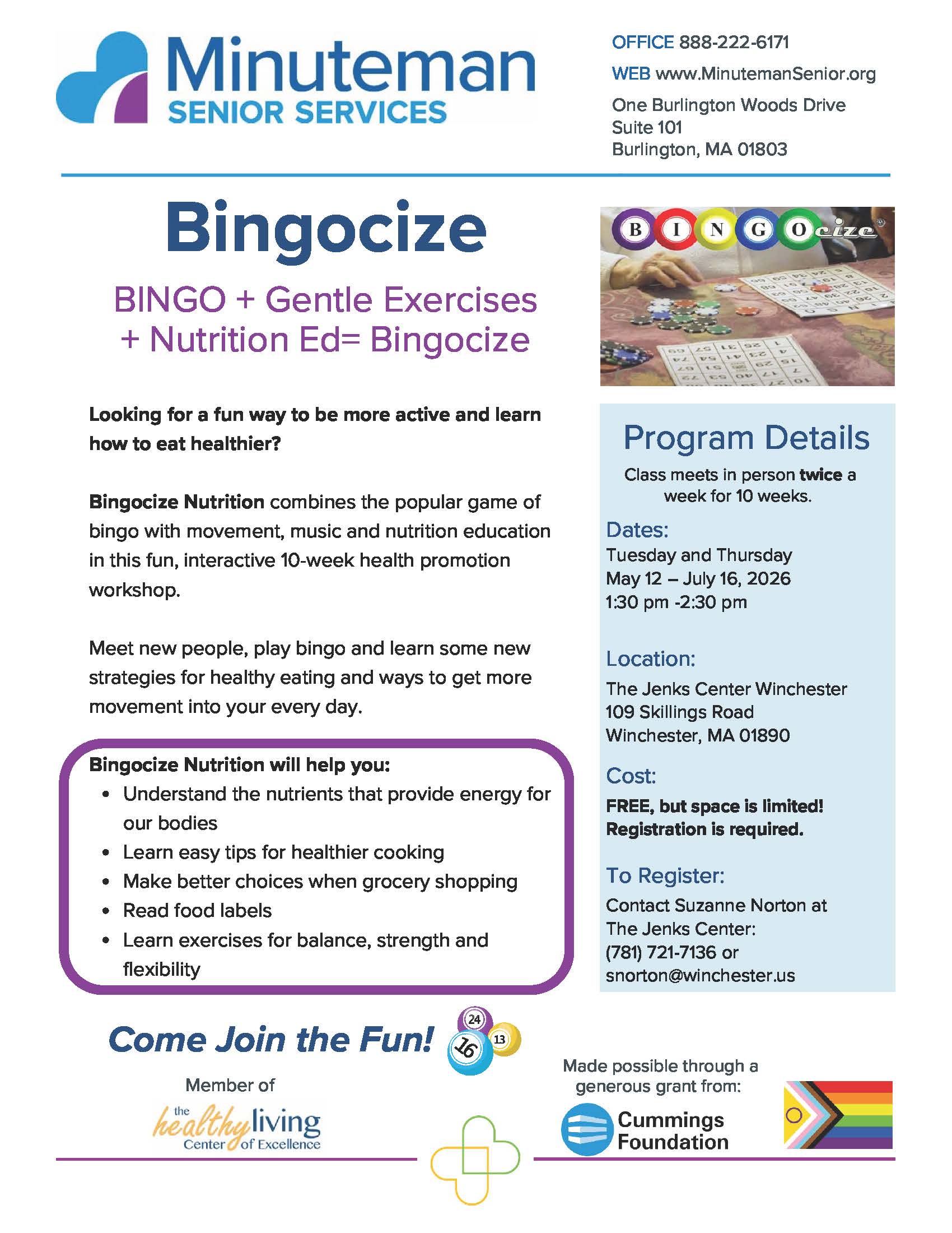 Healthy Living Workshops - Fall 2024