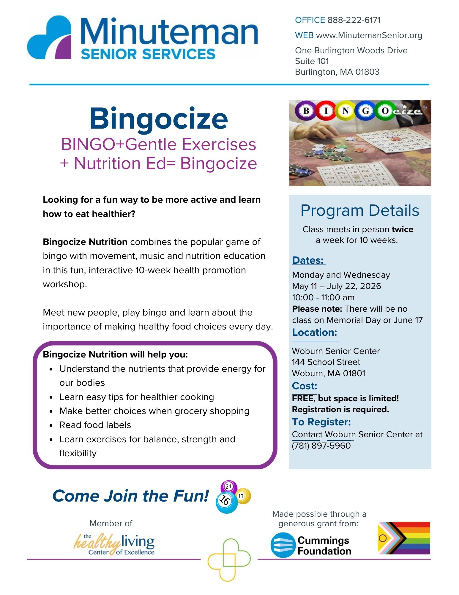 Healthy Living Workshops - Fall 2024